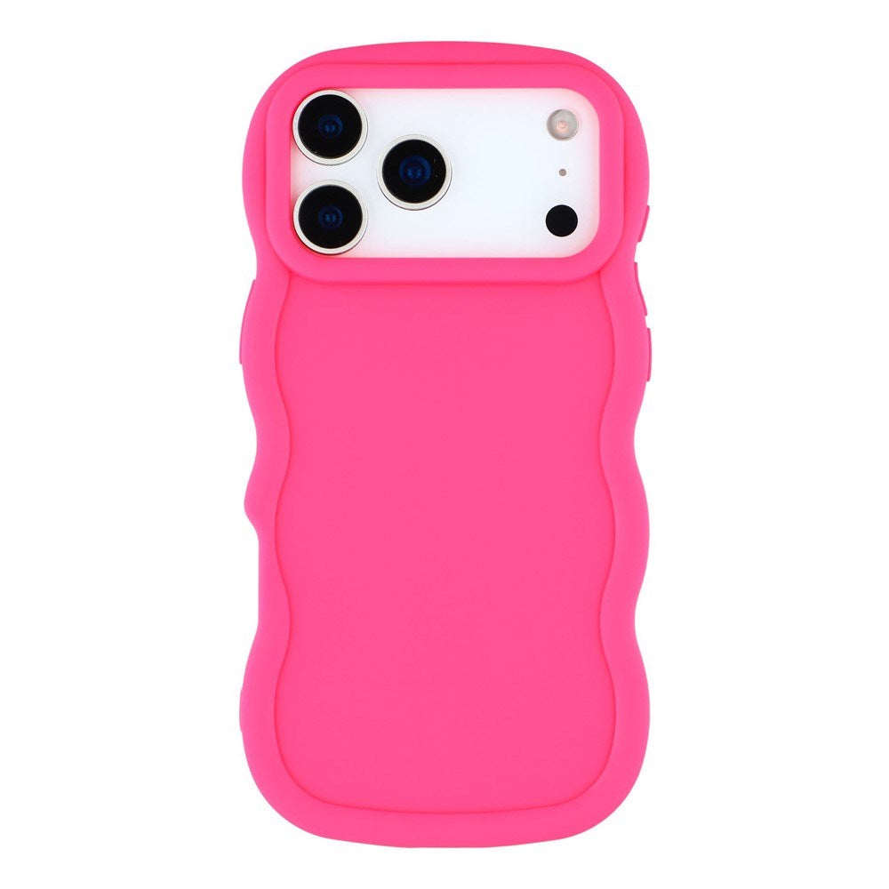 EIDERWOOD iPhone 17 Pro Max Flexible Plastic Wavy Case - Pink