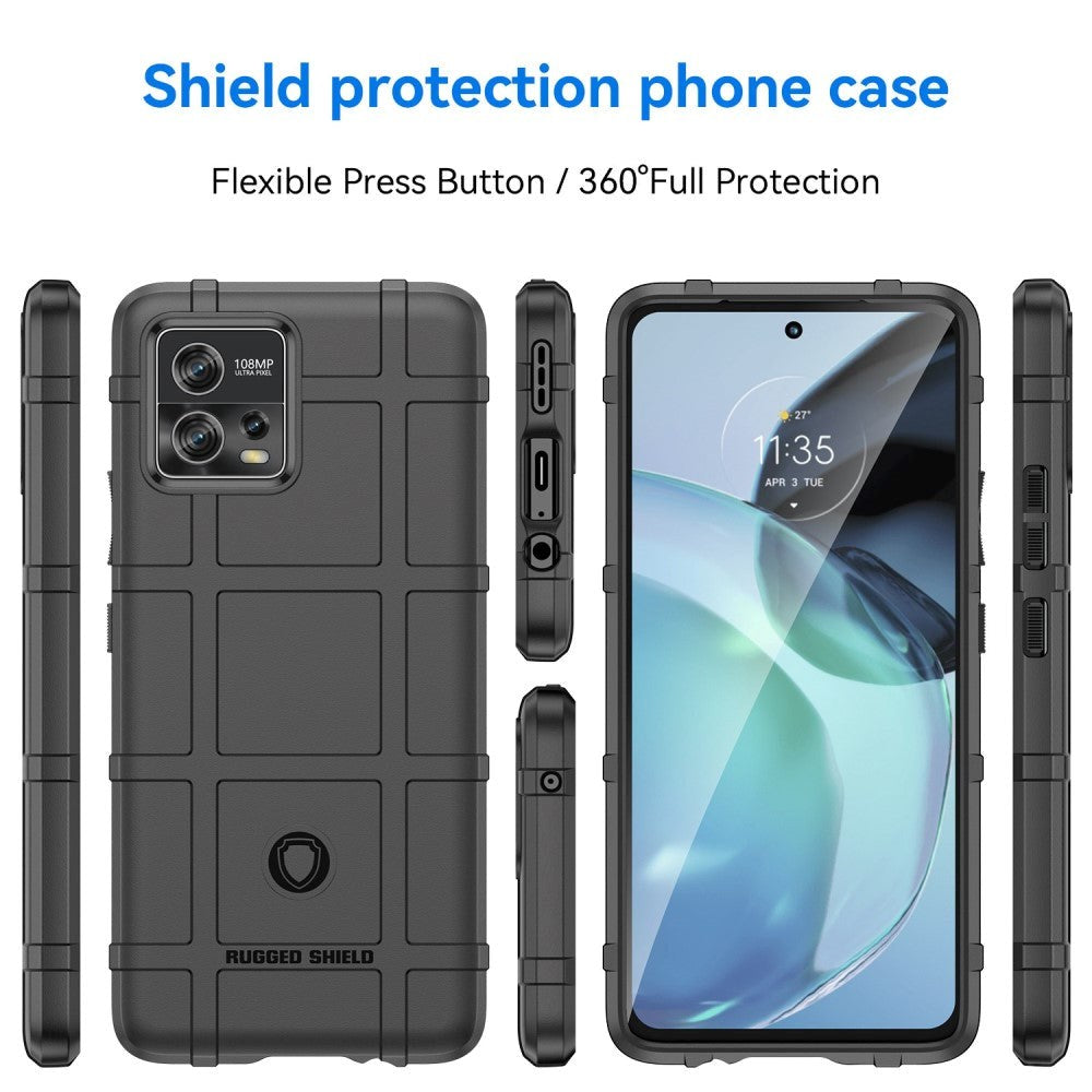 Motorola Moto G72 Rugged Shield Series Tough Case - Black