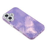 EIDERWOOD iPhone 17 Hybrid Plastic Case with Built-in Camera Lens Protection - Foil Pattern / Purple