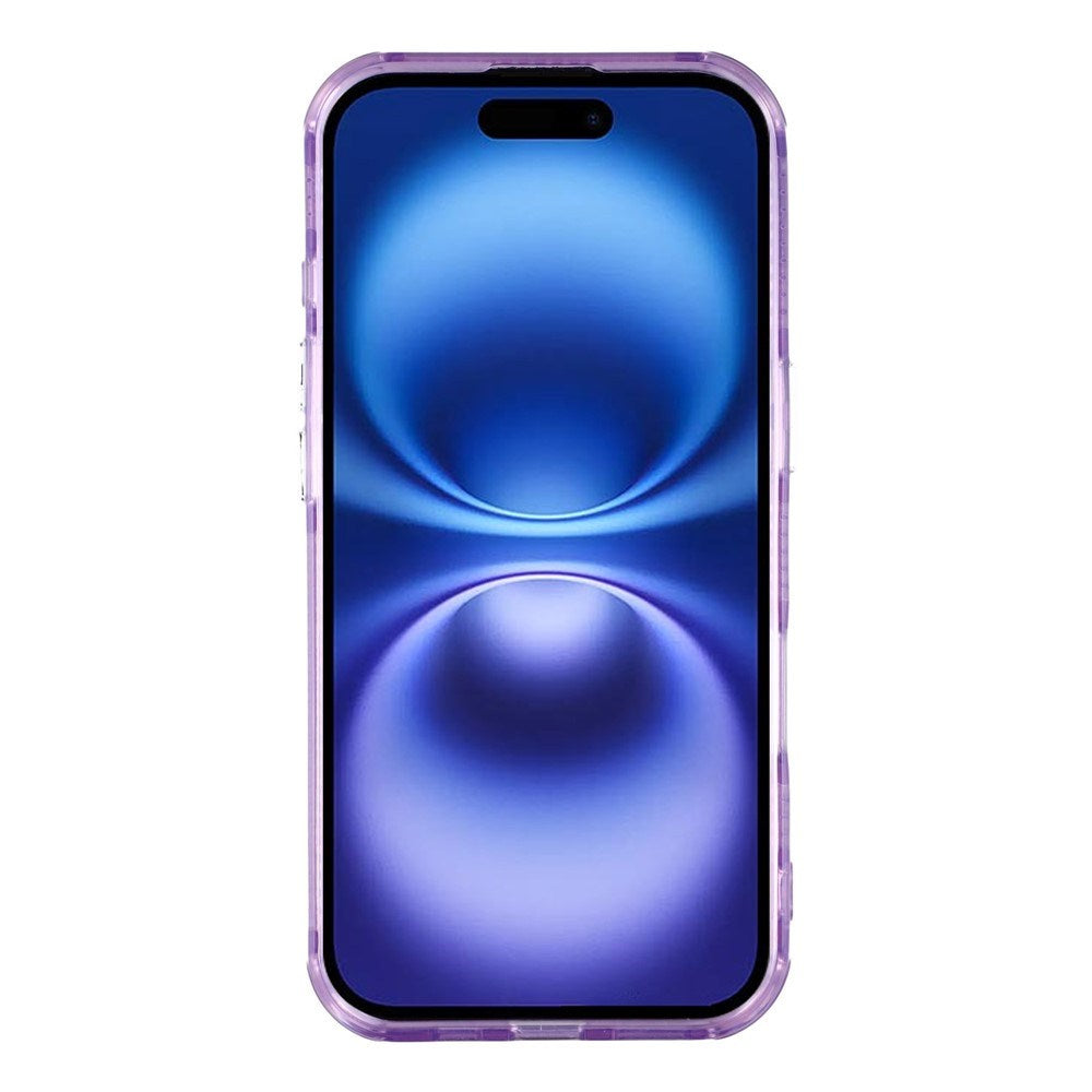 EIDERWOOD iPhone 17 Hybrid Plastic Case with Built-in Camera Lens Protection - Wrinkled Pattern / Purple