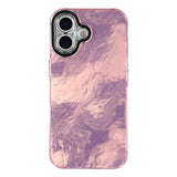 EIDERWOOD iPhone 17 Hybrid Plastic Case with Built-in Camera Lens Protection - Foil Pattern / Pink
