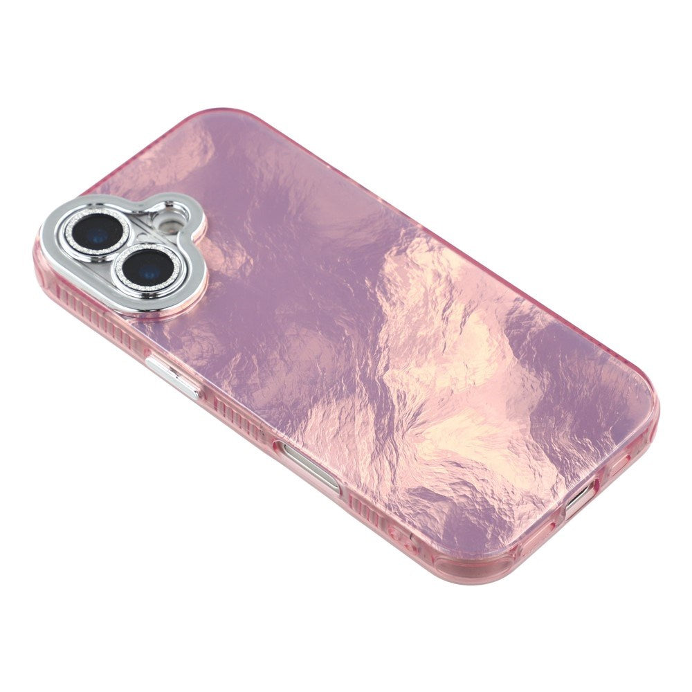 EIDERWOOD iPhone 17 Hybrid Plastic Case with Built-in Camera Lens Protection - Foil Pattern / Pink
