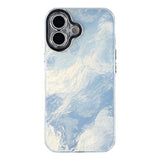 EIDERWOOD iPhone 17 Hybrid Plastic Case with Built-in Camera Lens Protection - Foil Pattern / Silver