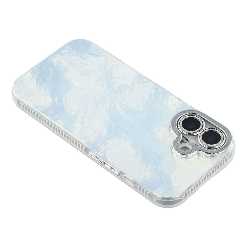 EIDERWOOD iPhone 17 Hybrid Plastic Case with Built-in Camera Lens Protection - Foil Pattern / Silver