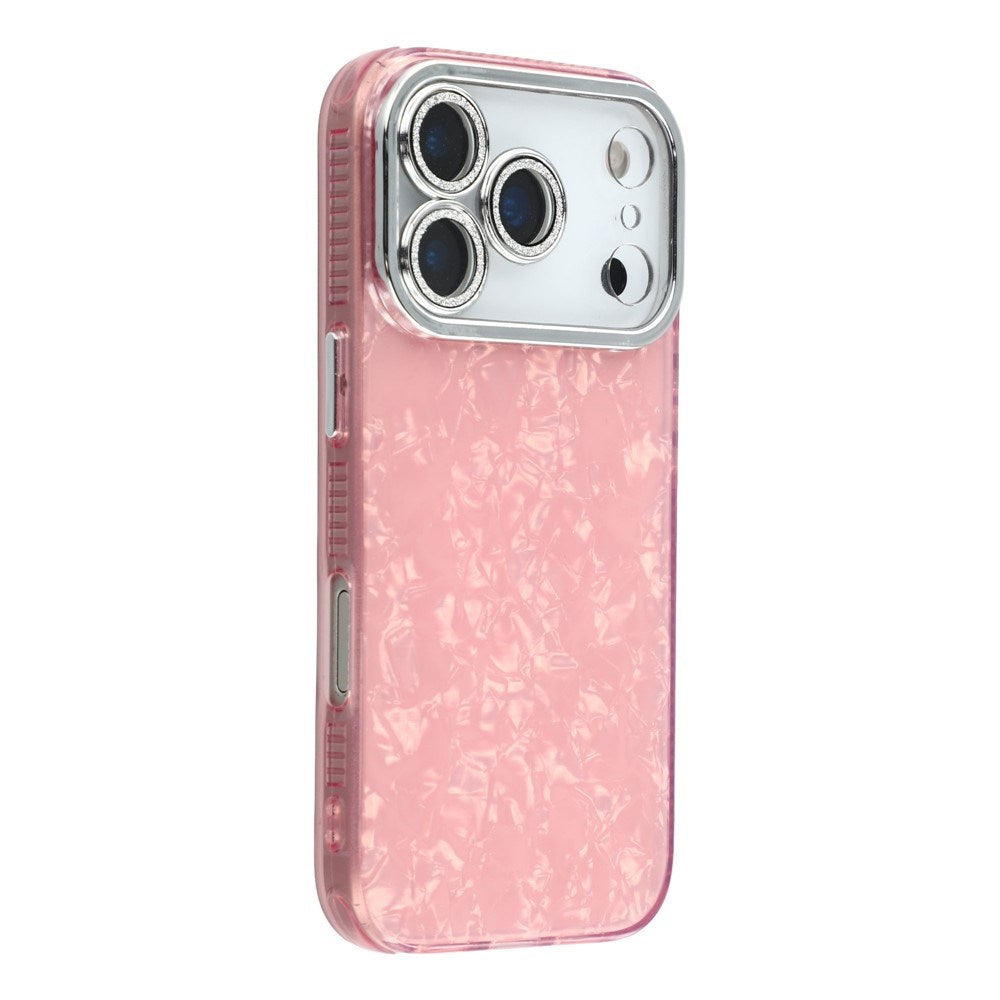 EIDERWOOD iPhone 17 Pro Hybrid Plastic Case with Built-in Camera Lens Protection - Pearlescent Pattern / Pink
