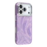 EIDERWOOD iPhone 17 Pro Hybrid Plastic Case with Built-in Camera Lens Protection - Brush Stroke Pattern / Purple