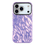 EIDERWOOD iPhone 17 Pro Hybrid Plastic Case with Built-in Camera Lens Protection - Wrinkled Pattern / Purple