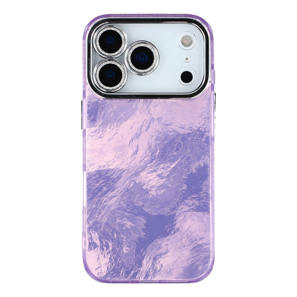 EIDERWOOD iPhone 17 Pro Hybrid Plastic Case with Built-in Camera Lens Protection - Foil Pattern / Purple