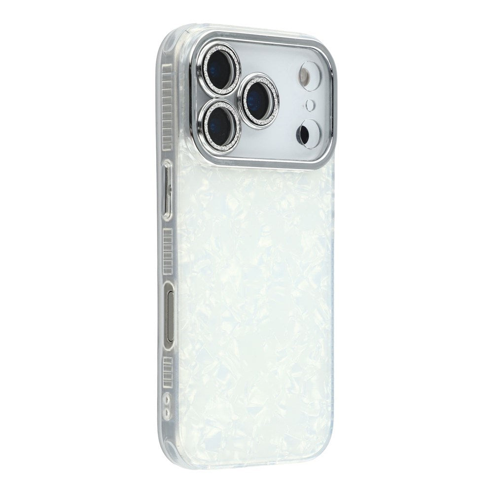 EIDERWOOD iPhone 17 Pro Max Hybrid Plastic Case with Built-in Camera Lens Protection - Pearlescent Pattern / White
