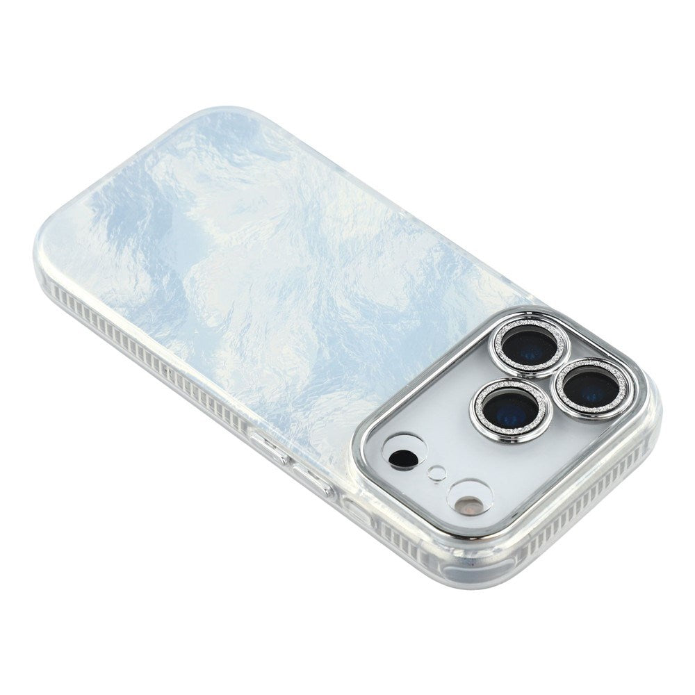 EIDERWOOD iPhone 17 Pro Max Hybrid Plastic Case with Built-in Camera Lens Protection - Foil Pattern / Silver