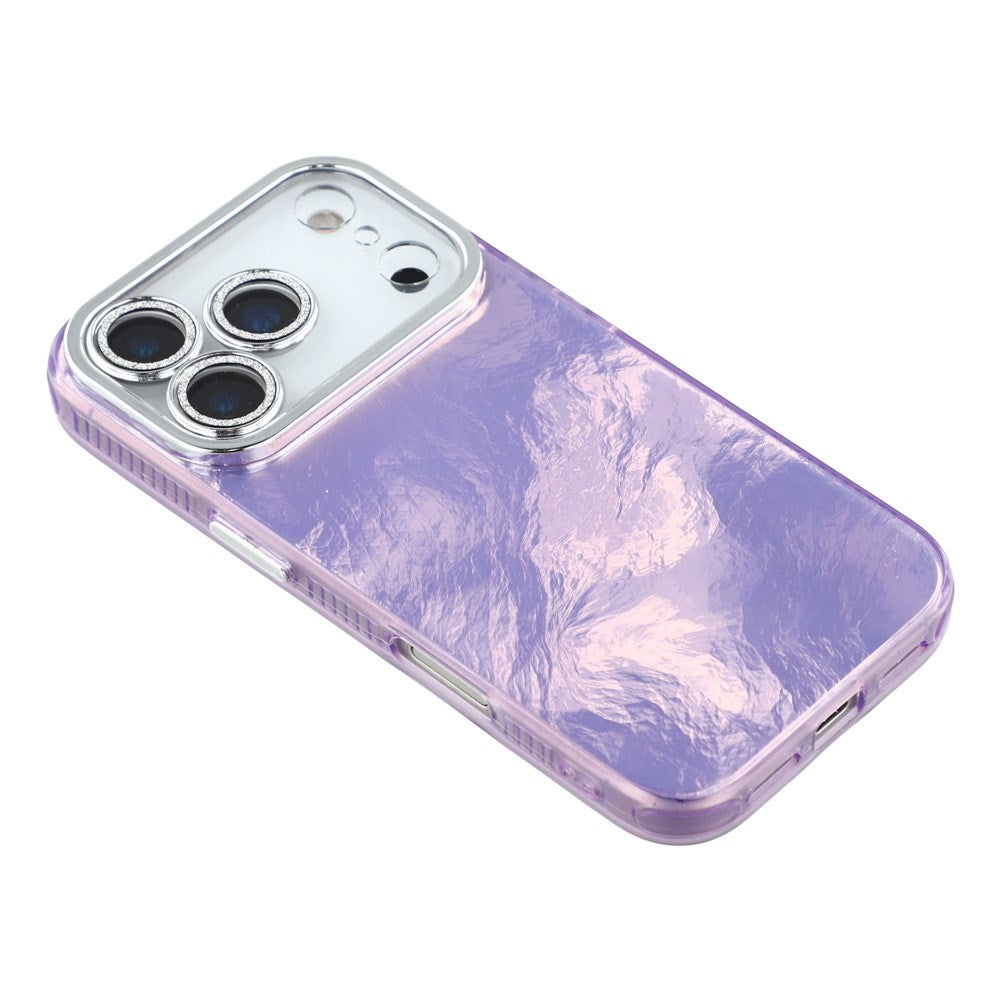 EIDERWOOD iPhone 17 Pro Max Hybrid Plastic Case with Built-in Camera Lens Protection - Foil Pattern / Purple