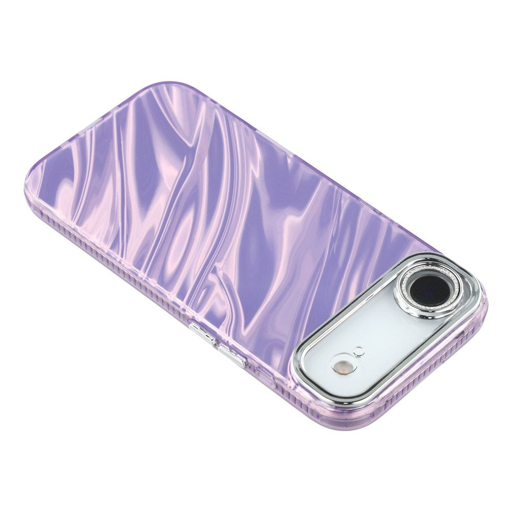 EIDERWOOD iPhone Air Hybrid Plastic Case with Built-in Camera Lens Protection - Wavy Pattern / Purple