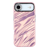 EIDERWOOD iPhone Air Hybrid Plastic Case with Built-in Camera Lens Protection - Wavy Pattern / Pink