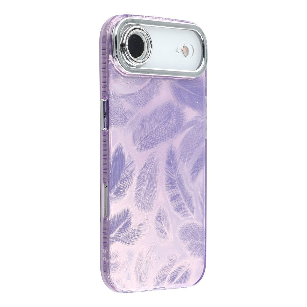 EIDERWOOD iPhone Air Hybrid Plastic Case with Built-in Camera Lens Protection - Brush Stroke Pattern / Purple