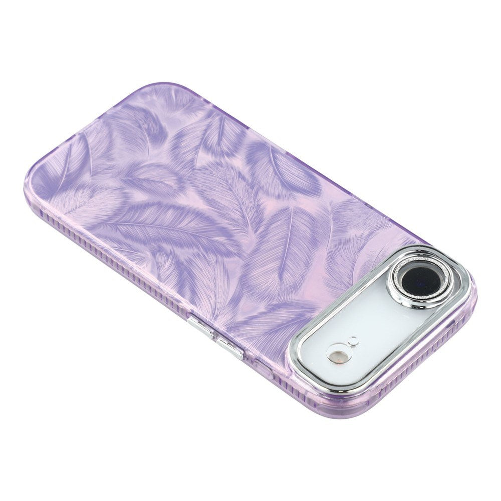 EIDERWOOD iPhone Air Hybrid Plastic Case with Built-in Camera Lens Protection - Brush Stroke Pattern / Purple