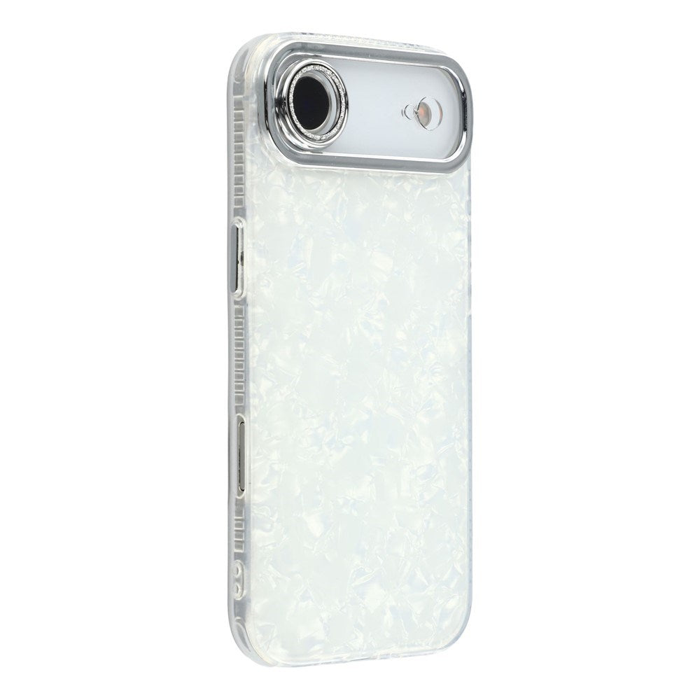 EIDERWOOD iPhone Air Hybrid Plastic Case with Built-in Camera Lens Protection - Pearlescent Pattern / White