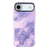 EIDERWOOD iPhone Air Hybrid Plastic Case with Built-in Camera Lens Protection - Foil Pattern / Purple