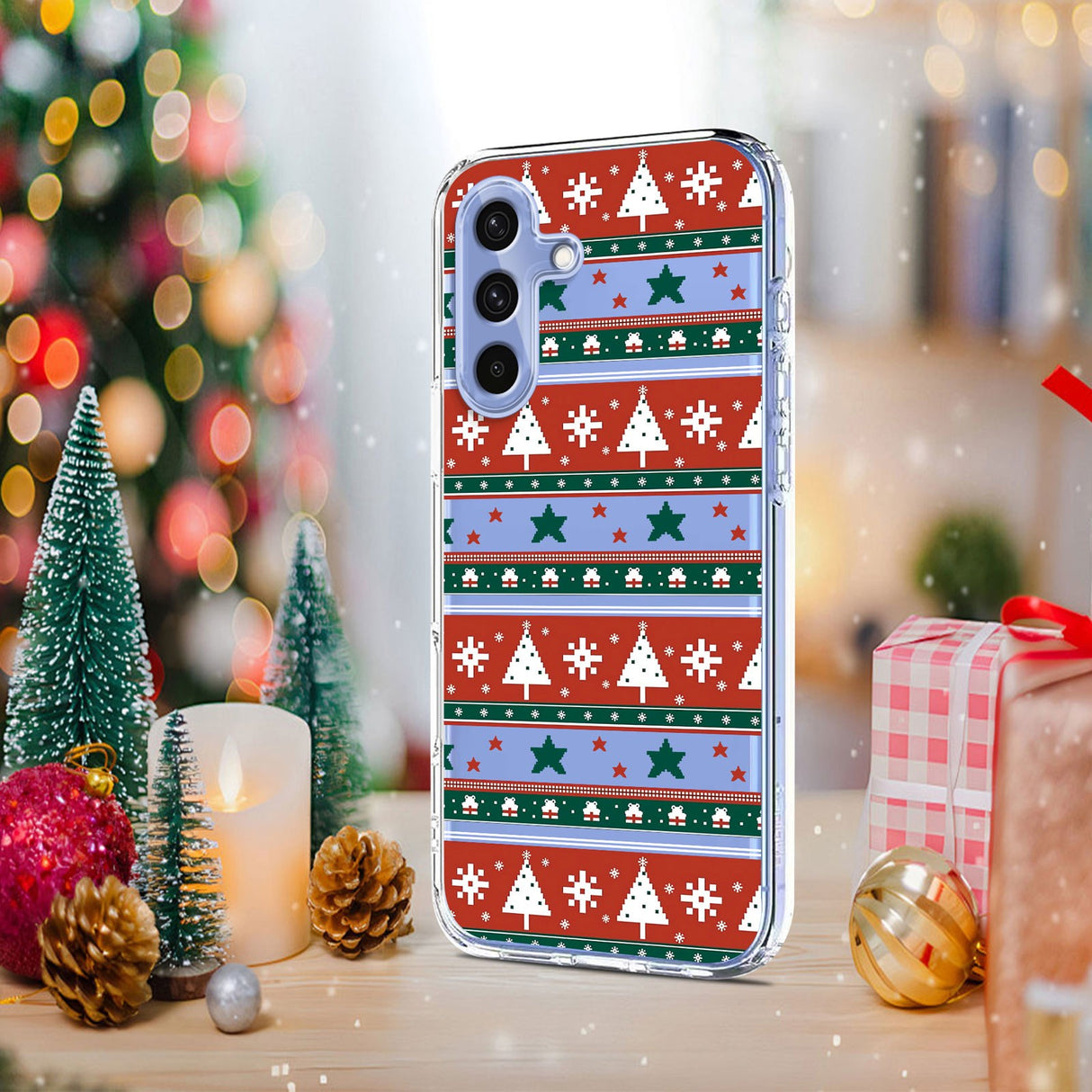 EIDERWOOD Samsung Galaxy A56 (5G) Flexible Plastic Christmas Case with Motif - Transparent / Pattern