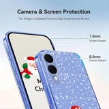 EIDERWOOD Samsung Galaxy S25 Edge Flexible Plastic Christmas Case with Motif - Transparent / Snowman