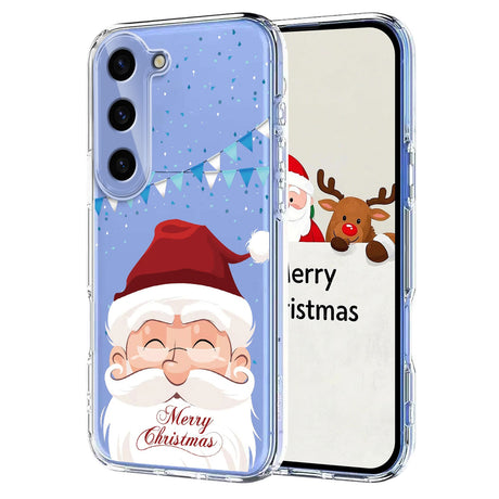 EIDERWOOD Samsung Galaxy S25 / S24 Flexible Plastic Christmas Case with Motif - Transparent / Santa Claus
