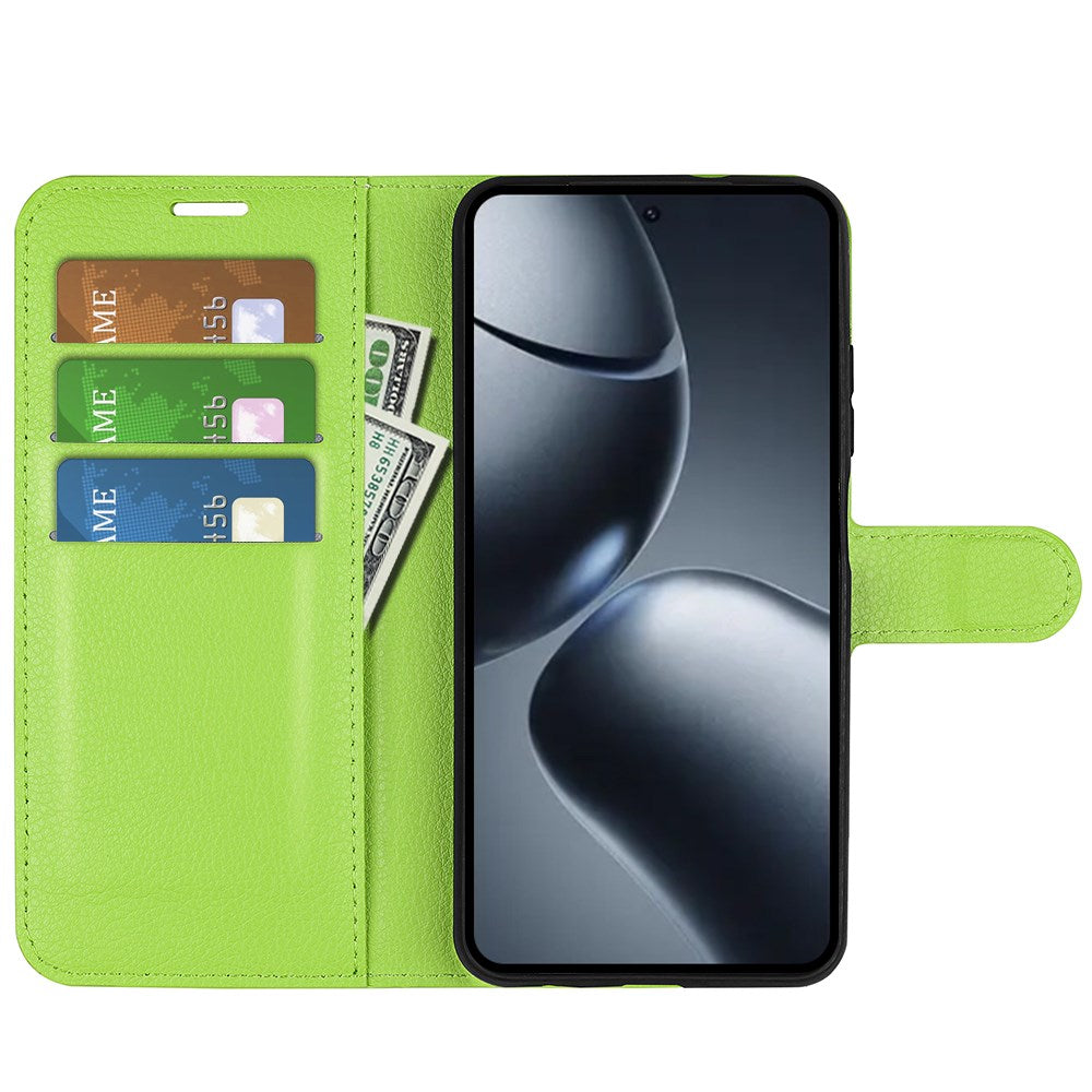 Xiaomi 15T Pro EIDERWOOD Faux Leather Flip Case with Cardholder & Stand Function - Black