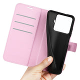 Xiaomi 15T Pro EIDERWOOD Faux Leather Flip Case with Cardholder & Stand Function - Pink