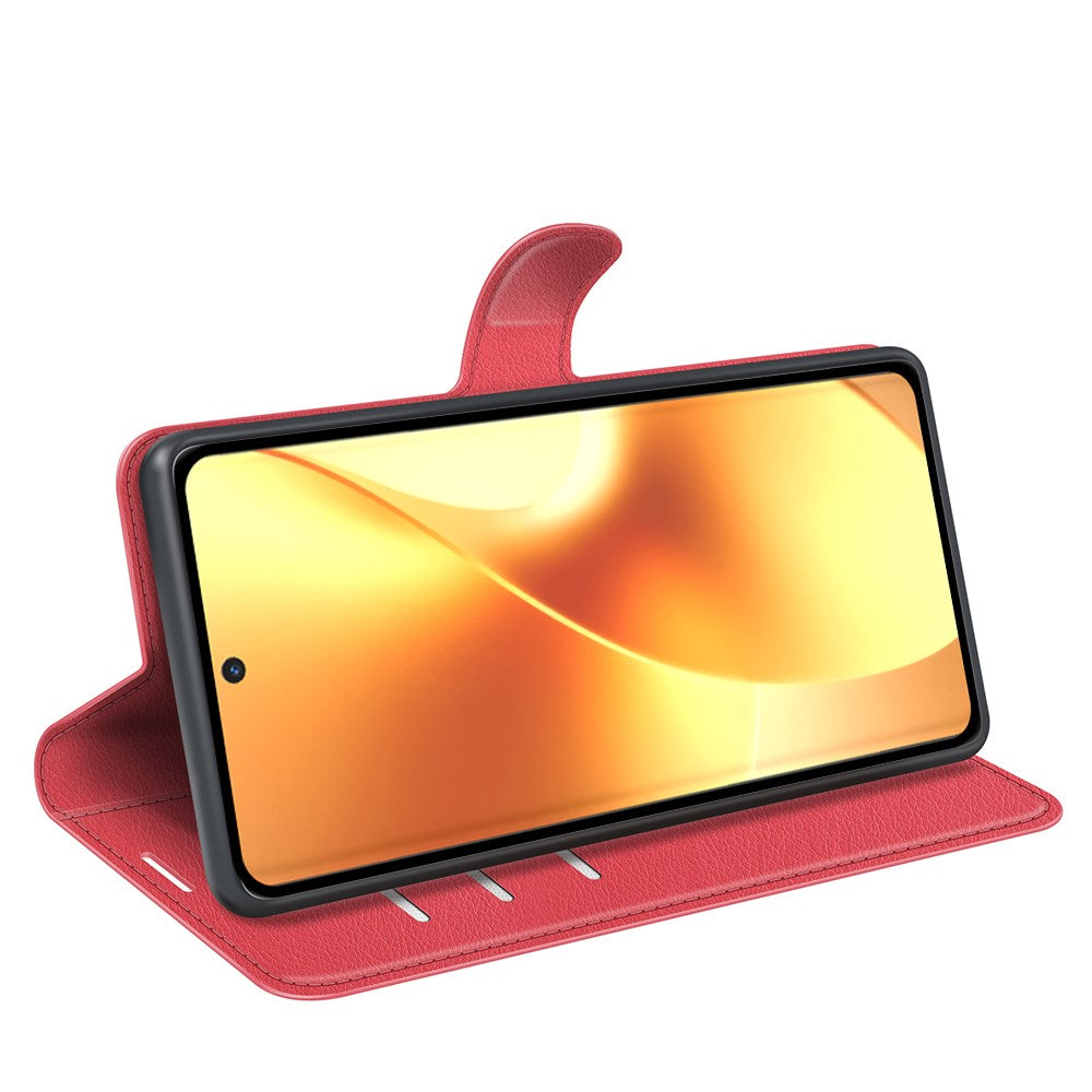 Realme 15 EIDERWOOD Faux Leather Flip Case with Cardholder & Stand Function - Red