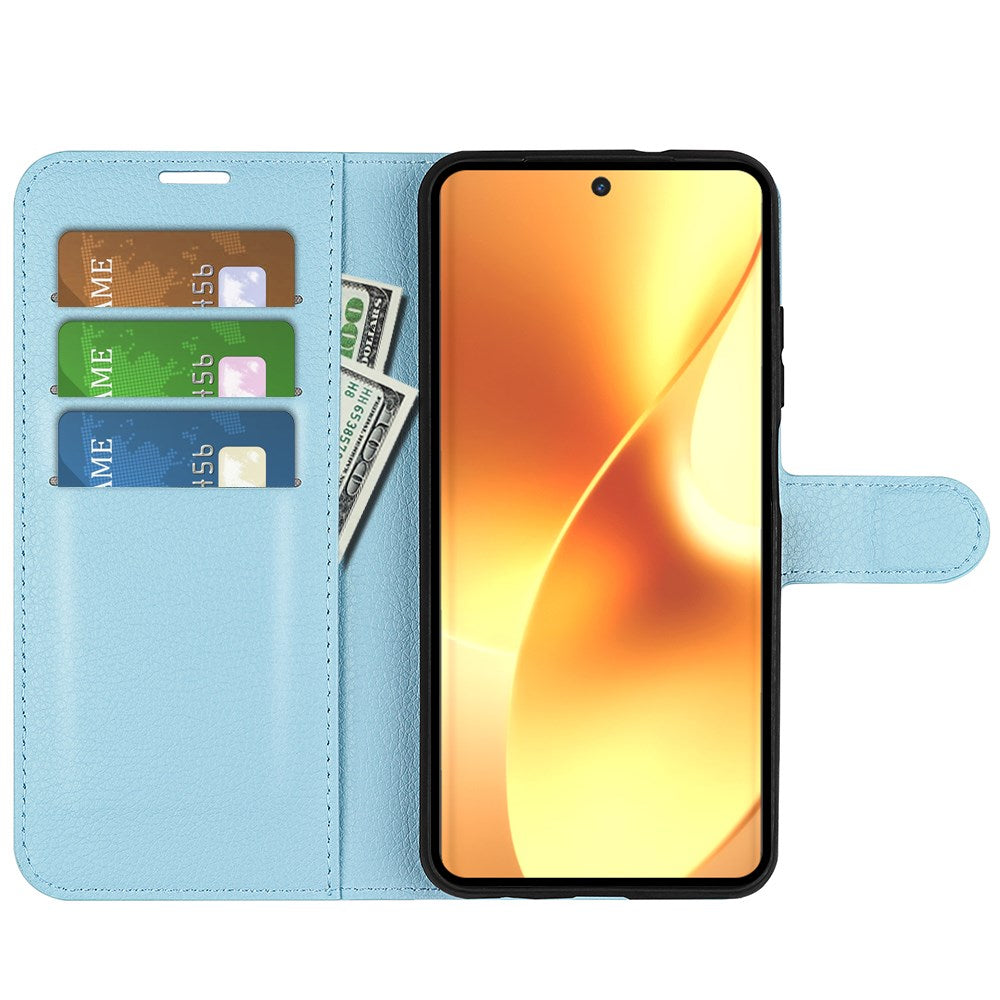 Realme 15 EIDERWOOD Faux Leather Flip Case with Cardholder & Stand Function - Light Blue