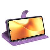 Realme 15 EIDERWOOD Faux Leather Flip Case with Cardholder & Stand Function - Purple