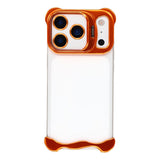 iPhone 17 Pro Two-Piece Metal Bumper Case with Stand & Lens Protector - Orange