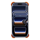 iPhone 17 Pro Two-Piece Metal Bumper Case with Stand & Lens Protector - Orange