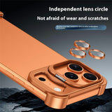 iPhone 17 Pro Two-Piece Metal Bumper Case with Stand & Lens Protector - Titanium