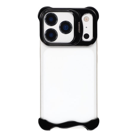 iPhone 17 Pro Two-Piece Metal Bumper Case with Stand & Lens Protector - Black