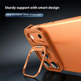 iPhone 17 Pro Two-Piece Metal Bumper Case with Stand & Lens Protector - Gold
