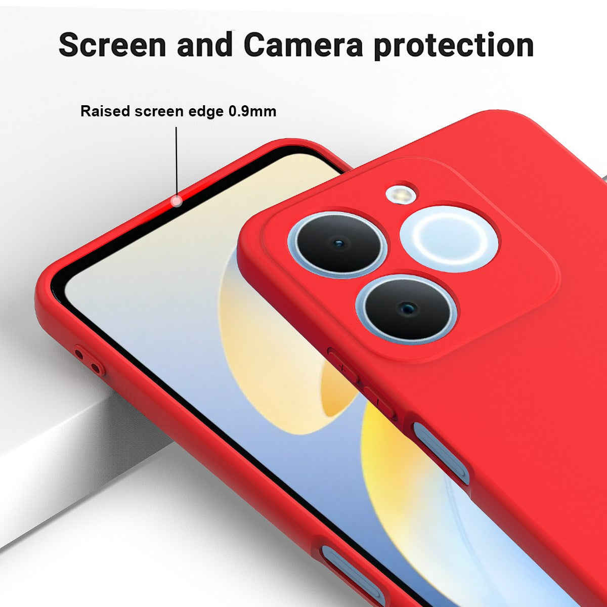 Realme Note 70T EIDERWOOD Lined Silicone Case with Strap - Red