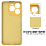 Realme Note 70T EIDERWOOD Lined Silicone Case with Strap - Yellow
