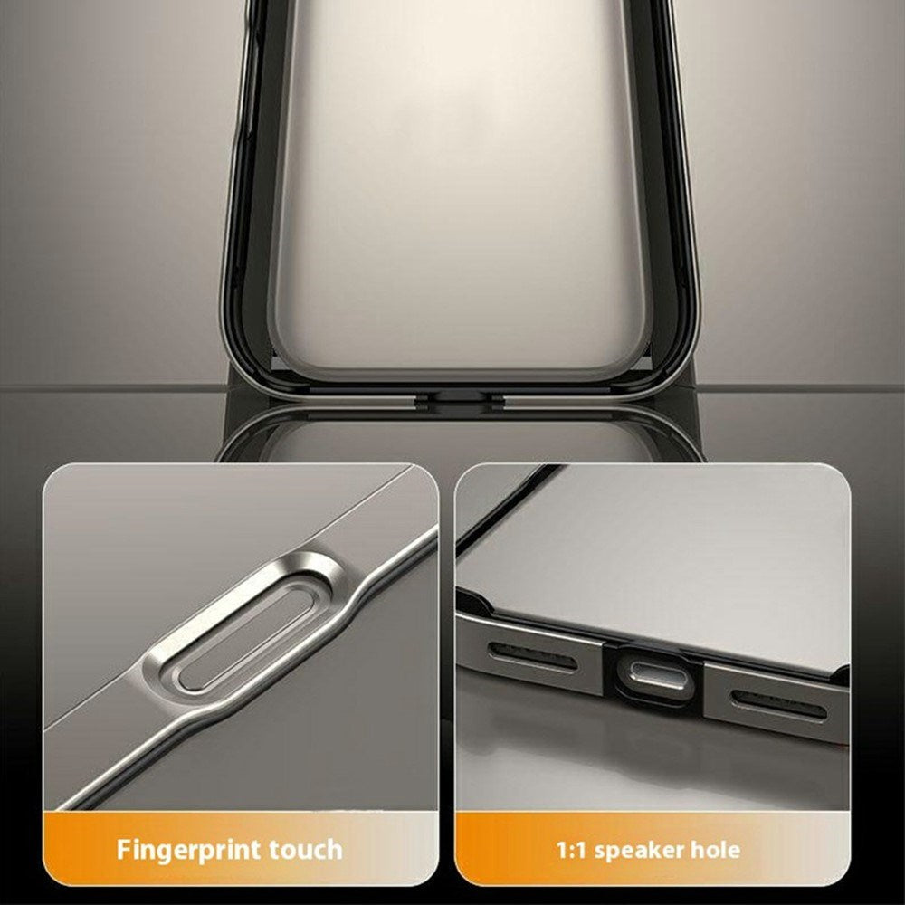 iPhone 17 Pro EIDERWOOD Metal Bumper Case with Reinforced Silicone Corners - Grey