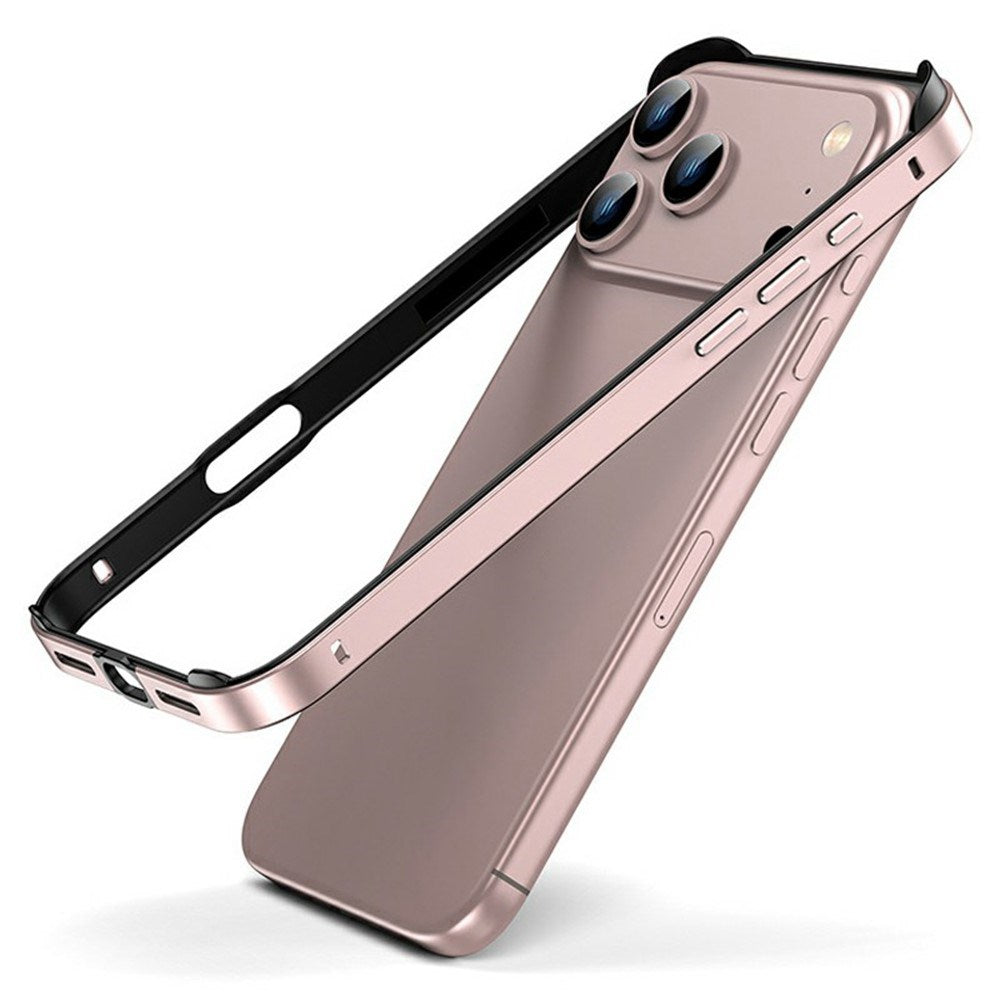 iPhone 17 Pro EIDERWOOD Metal Bumper Case with Reinforced Silicone Corners - Pink