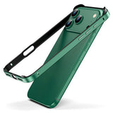 iPhone 17 Pro EIDERWOOD Metal Bumper Case with Reinforced Silicone Corners - Green