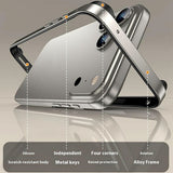 iPhone 17 Pro Max EIDERWOOD Metal Bumper Case with Reinforced Silicone Corners - Dark Blue