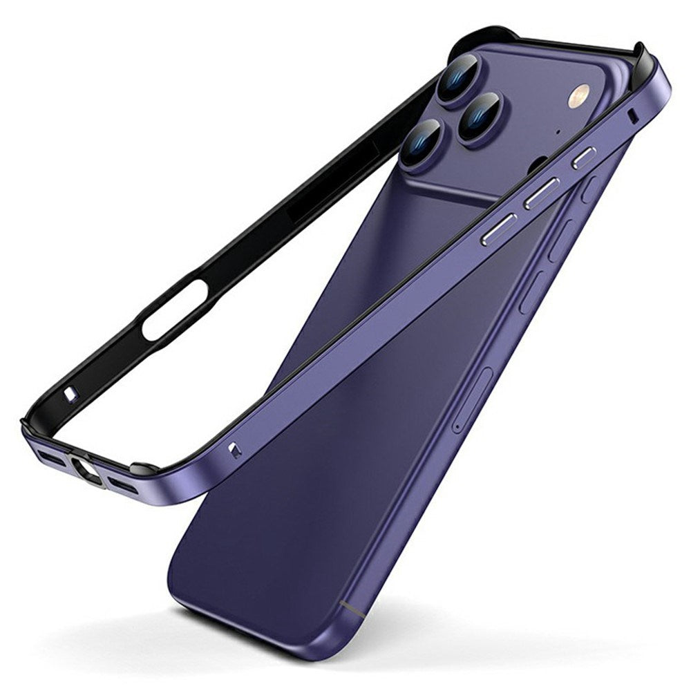 iPhone 17 Pro Max EIDERWOOD Metal Bumper Case with Reinforced Silicone Corners - Purple