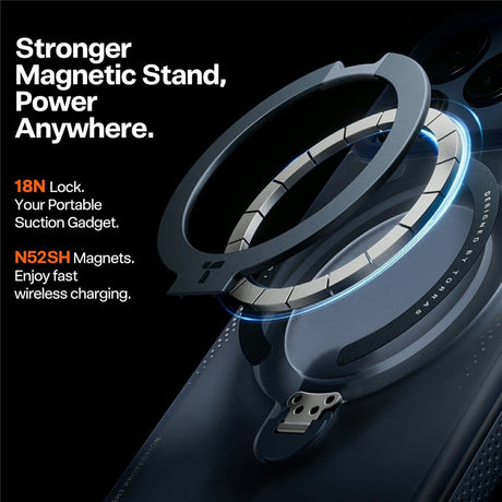 iPhone 17 Pro Max TORRAS Ostand Q3 Air Case with Kickstand - MagSafe Compatible - Blue