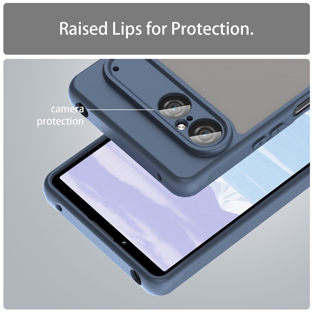 EIDERWOOD Sony Xperia 10 VII Matte Hybrid Case - Transparent / Dark Blue