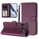 EIDERWOOD Sony Xperia 10 VII Faux Leather Flip Case with Card Holder & Strap - Purple