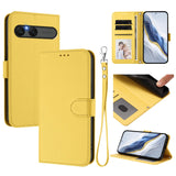 EIDERWOOD Sony Xperia 10 VII Faux Leather Flip Case with Card Holder & Strap - Yellow