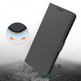 Realme Note 70T EIDERWOOD Faux Leather Flip Case with Card Holder & Stand Function - Black