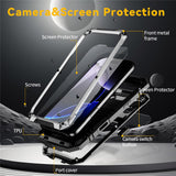 iPhone 18 Pro / 17 Pro R-JUST Hybrid Rugged Case with Built-In Screen Protector & Kickstand - Silver