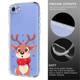 EIDERWOOD iPhone SE (2022 / 2020) / 8 / 7 Flexible Plastic Christmas Case with Motif - Transparent / Reindeer