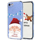 EIDERWOOD iPhone SE (2022 / 2020) / 8 / 7 Flexible Plastic Christmas Case with Motif - Transparent / Santa Claus
