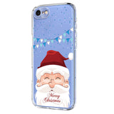 EIDERWOOD iPhone SE (2022 / 2020) / 8 / 7 Flexible Plastic Christmas Case with Motif - Transparent / Santa Claus